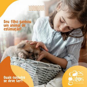 Seu filho ganhou um animal de estimação? Quais cuidados se deve ter?